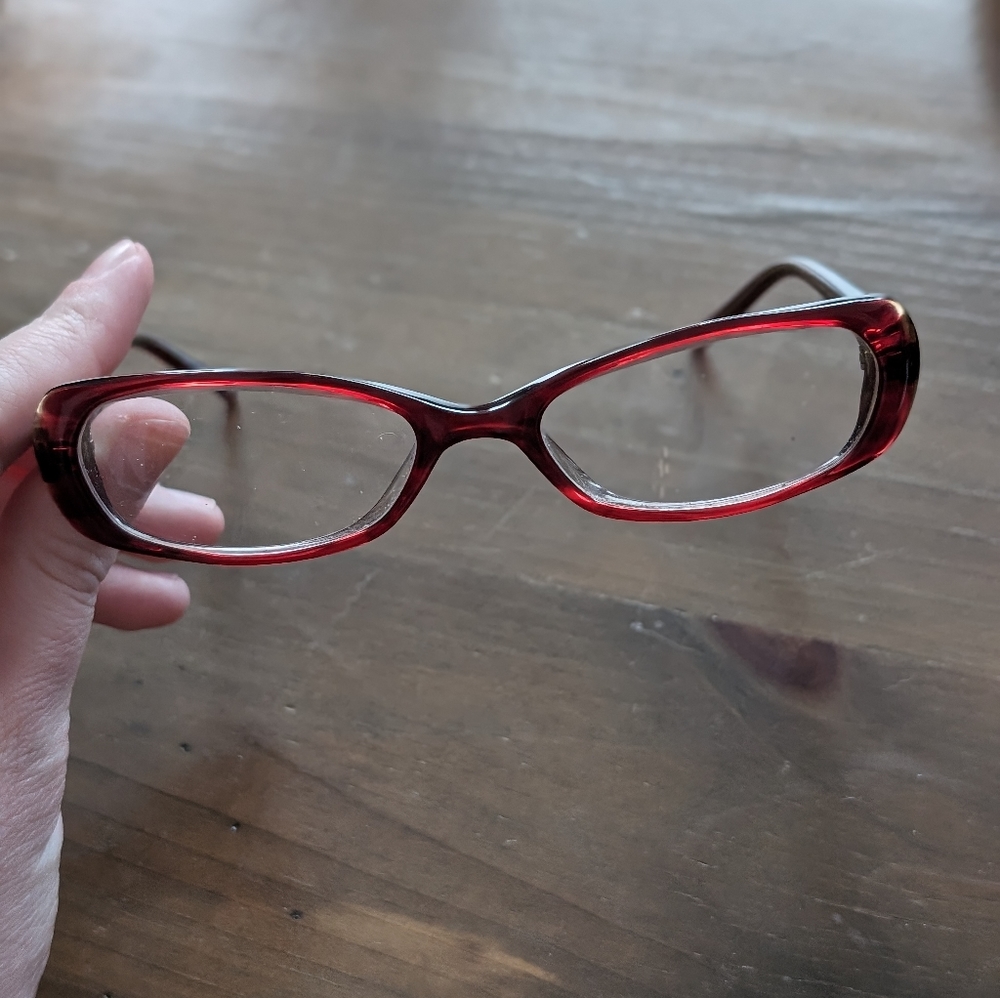 Chaps red glasses frames, lenses not included